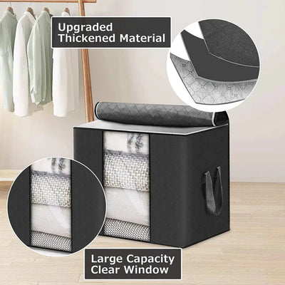 High-Quality Portable & Foldable Clothes Storage Bags (Pack of 3)