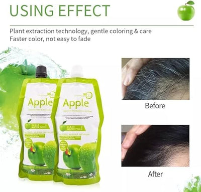 Ammonia Free Apple Fruit Extract Black Darken Dye Cream Apple Dye 96 Black for Hair and Beard