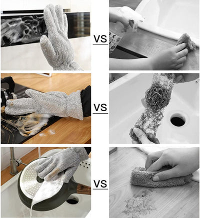 Silver Dishwashing Gloves