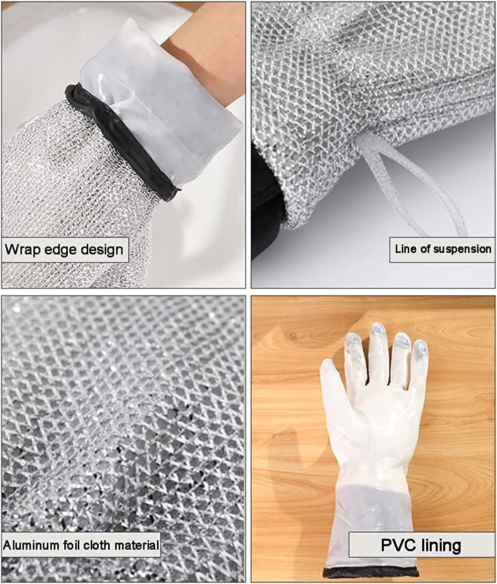 Silver Dishwashing Gloves