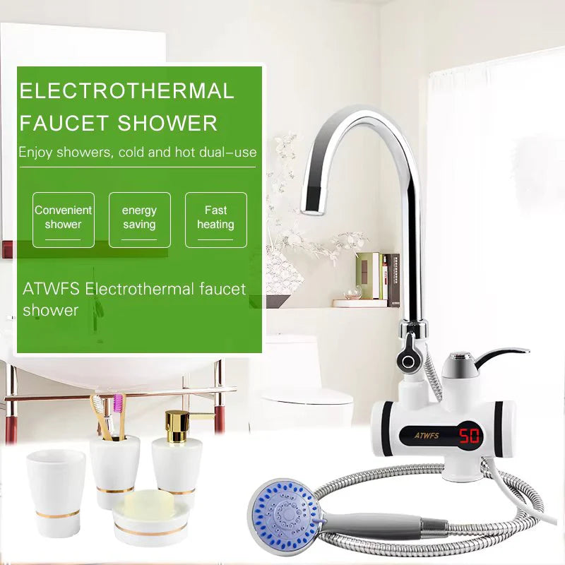 Electric Water Heating Digital Faucet Mixer - Winter's Choice