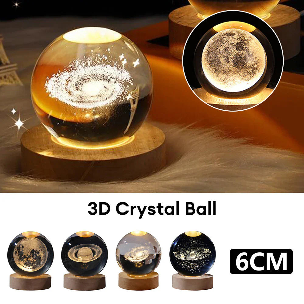 (HOT SELLING ️‍🔥) 3D CRYSTAL BALL LAMP 🪐